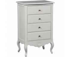 Chiffonnier en Mango massif coloris gris - Dim : L.56 x P.40 x Ht.90 cm -PEGANE-