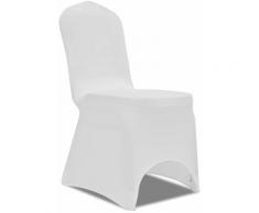 Housse de chaise extensible 100 pcs Blanc