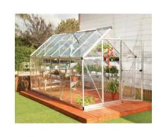 Serre de jardin HARMONY 6x12 - argent - 6.8m²