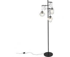 QAZQA Bolsena - Lampadaire Rétro - 3 lumière - H 1750 mm - Noir - Art Deco - Éclairage intérieur