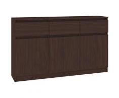 GRACE - Buffet Enfilade moderne salon/séjour 3 tiroirs 3 portes - 138x99x40 cm - Commode
