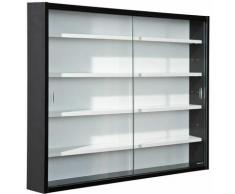 Altobuy - COLLECT - Vitrine Murale 5 Compartiments Noire et Blanche - Noir