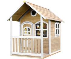 Alex Maison Enfant en Bois FSC | Maison de Jeux pour l'extérieur / Jardin en marron & blanc |