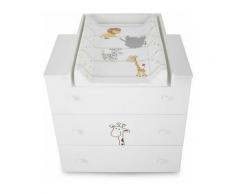 Bbloisiram - BB Commode à langer bébé enfant Table à langer + Matelas à langer Motif Girafe BB