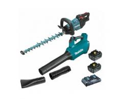 Pack Makita Jardin 18V spécial haies: taille-haie 50cm DUH502 + souffleur DUB184 + 2 batteries 5Ah