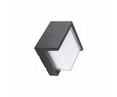 V-TAC VT-831 Applique murale 7W lumière blanc chaud 3000K corps noir carré IP65 - sku 8610
