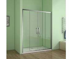 Porte de douche coulissante 150x190cm en niche l'accès au centre