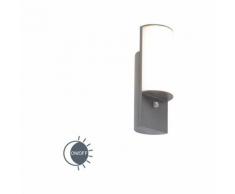Lampe extérieure Moderne Graphite / Antracite / Gris Foncé avec capteur crépusculaire incl. LED