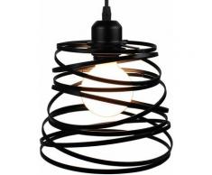 Suspension Luminaire Industrielle Design forme Ressort Cage Ø 20cm?Lampe de Plafond en Métal Fer