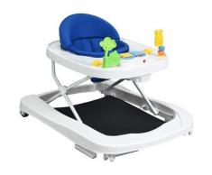 Costway - Trotteur Youpala Bébé 2-en-1 Evolutif Réglage sur 3 Hauteurs Pliable Musique et Lumineux