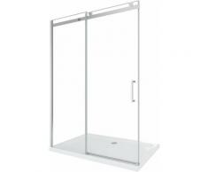 Porte de douche de 8 mm pour installation en niche H.190 avec overture coulissante et rèversible –