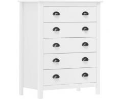 True Deal - Buffet Hill Range à 5 tiroirs 79x40x96,5 cm Bois de pin solide