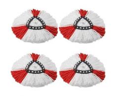 Kartokner - Lot de 4 Tête de Balai Serpillère Vadrouille Remplacement 2 en 1 en Microfibre
