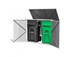 Abri de Jardin de Stockage Cabane de Jardin Métal en Acier Galvanisée pour Poubelle,Outils,Vélo 173