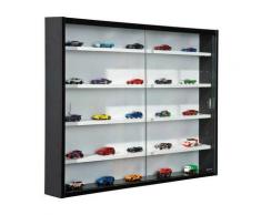Vitrine murale pour miniatures bois noir et blanc Colec