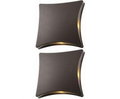 Lot de 2 appliques LED, éclairage, lampes d'extérieur, spots d'accent à effet IP54