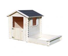 Cabane en bois pour enfant avec bac à sable - Amande