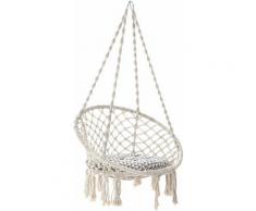 Songmics - Chaise balançoire, Fauteuil suspendu avec coussin 8 cm, charge maximale 120 kg, kit de