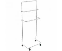 Porte Cravates et ceintures en acier chromé - H 154 x L 66 x P 38 cm- PEGANE -