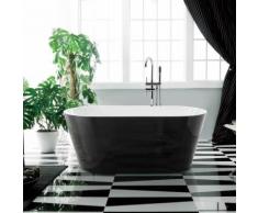 Baignoire ilot Ovale - Acrylique Noir et Blanc - 170x80 cm - S�ville