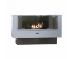 Bio cheminee double face moderne cm 110x30x75,4 Sined Fire INSIGNIO WHITE