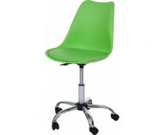 Chaise pivotante Malmö HHG-105 ~ similicuir, vert
