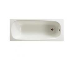 Baignoire rectangulaire avec pieds percée 2 trous Contesa 160x70 blanc