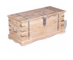 Hommoo Coffre de rangement Bois d'Acacia HDV10267