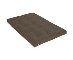 Matelas Futon Coton Couleur - Taupe, Dimensions - 160 x 200 cm