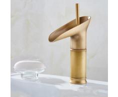 Robinet de Lavabo, Robinetterie Mitigeur Cascade pour Salle de Bains, Chaude et Froide Réglable de