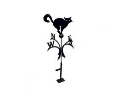 Girouette Chat grand modèle sur roulements à billes + support Universel
