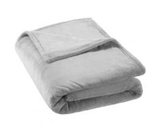 Tectake - Plaid Canapé en Polaire 220 cm x 240 cm Gris + Sac de Rangement
