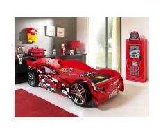 Pack - Lit Enfant Voiture night Speeder & Armoire 1 Porte pompe à Essence Rouge - Paris Prix