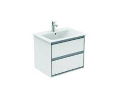 Ideal Standard Meuble sous-lavabo CONNECT Air, 600mm, 2 tiroirs, E0818, Coloris: blanc brillant /