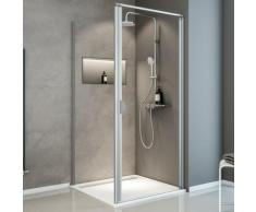 Porte de douche pivotante + paroi de retour fixe, verre 5 mm transparent, Sunny ExpressPlus