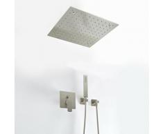 Hudson Reed Harting - Kit de Douche avec Pommeau Encastrable et Kit Douchette en Nickel Brossé