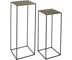 Sellette en métal martelé Mirage (Lot de 2) - Noir