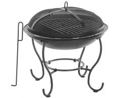 Brasero rond en acier noir NEGARA