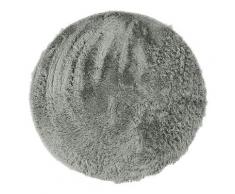 NEO YOGA Tapis de salon ou chambre - Microfibre extra doux - Ø 120 cm - Gris clair