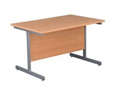 Certeo - Table de réunion rectangulaire | LxPxH 1200 x 800 x 730 mm | Piétement argenté | Hêtre |