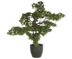 Bonsai artificiel géant avec pot en PLASTIQUE/CIMENT - Dim : H 80 x L 80 x P 60 cm -PEGANE-