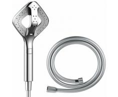 Lot Pommeau de Douche et Flexible - Économie Eau 75% 3 Jets Universel Installation facile - CIRRUS