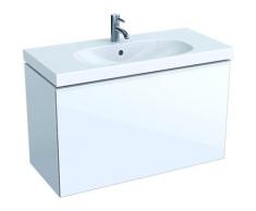 Geberit Acanto Meuble sous-lavabo Compact 500616, 890x535x416mm, Couleur (avant/corps): verre blanc