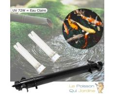 U.V 72W pour Bassin de Jardin de 25 à 45 m³ + 2 ampoules de rechange