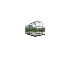 Serre de jardin en verre trempé SEKURIT 4 mm - 4,7 m² - Aluminium peint anthracite