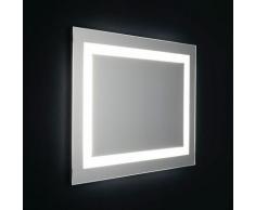 MIROIR DE SALLE DE BAIN AVEC LED CM 80X60 RÉVERSIBLE AVEC SENSEUR TOUCH