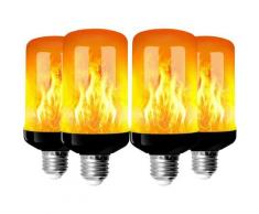 Briday - Ampoule flamme E27 5W LED flamme, 4 modes d'éclairage, ampoules décoration Halloween et
