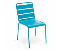Chaise de jardin en métal Palavas - Bleu