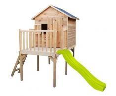 Soulet - Cabane en bois pour enfant pilotis et toboggan - Charlotte