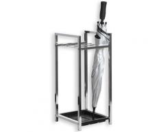 Porte-parapluie NELIA support pour parapluies ou cannes avec séparation et réceptacle d'eau,